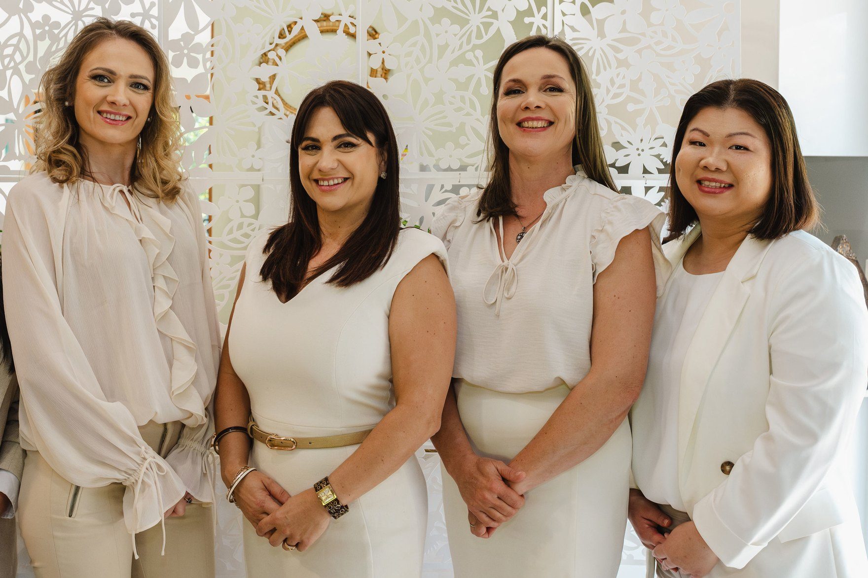Zsuzsa, Nikoletta, Jitka and Joanna of NN Accountability, from left to right, together in the office